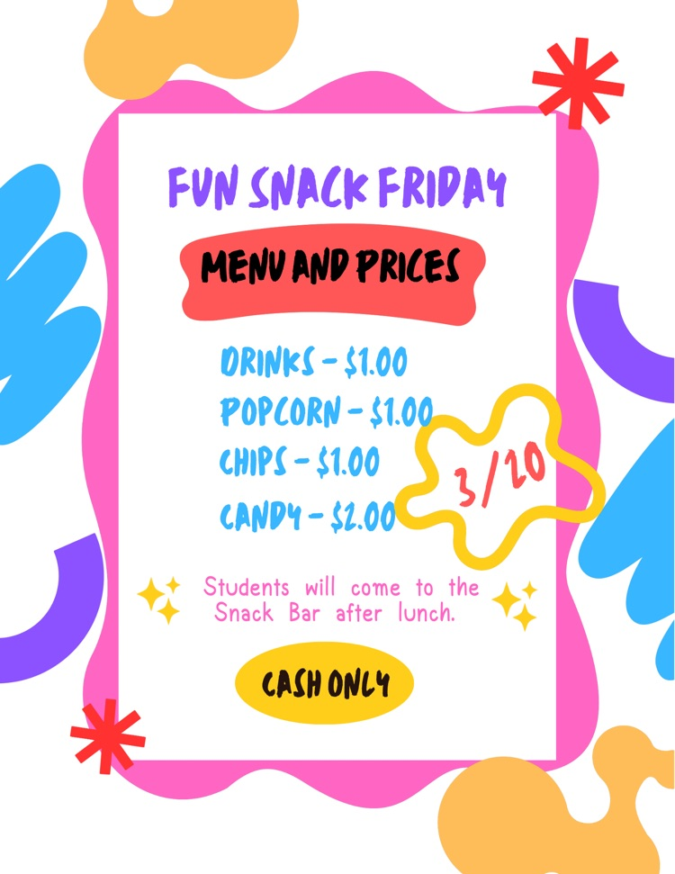 fun snack Friday menu