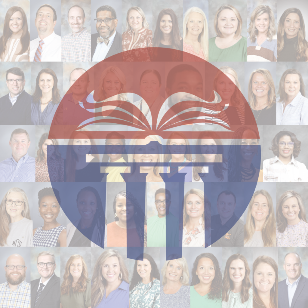A collage of staff headshots arranged in a grid, overlaid with the Shelby County Schools logo in red and blue. The image represents and celebrates assistant principals across the district during Assistant Principals Week.