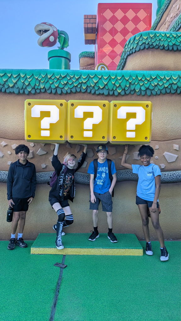 Students at Universal studios