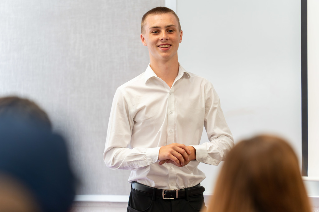 Students present at the competition.