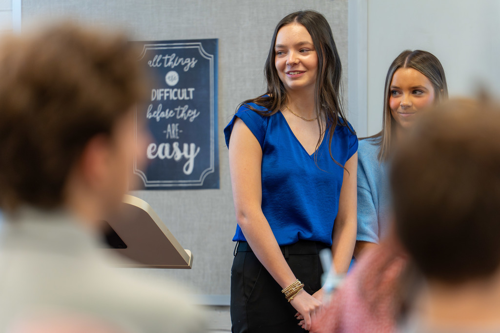 Students present at the competition.