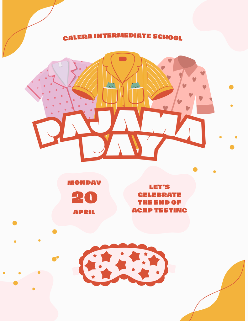 Pajama Day Flyer tomorrow