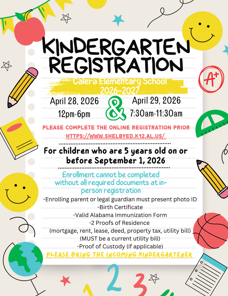 Kindergarten registration flyer