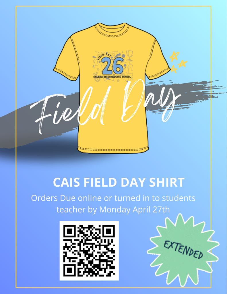 Field Day Tshirt Flyer-- Last day tomorrow 