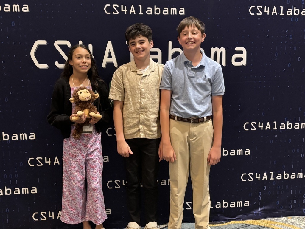 Governor App Challenge Winners Kenia Bravo, Logan Dobson, Hudson Harris,