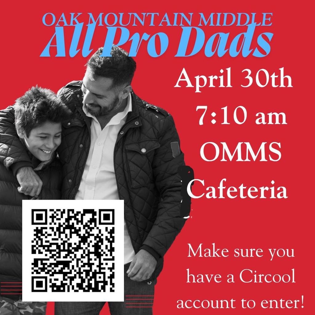 The last meeting of All Pro Dads at OMMS will be tomorrow morning.  Feel free to RSVP ahead of time through this link https://allprodadchapters.com/chapters/14285 and look for an invite on Circool!