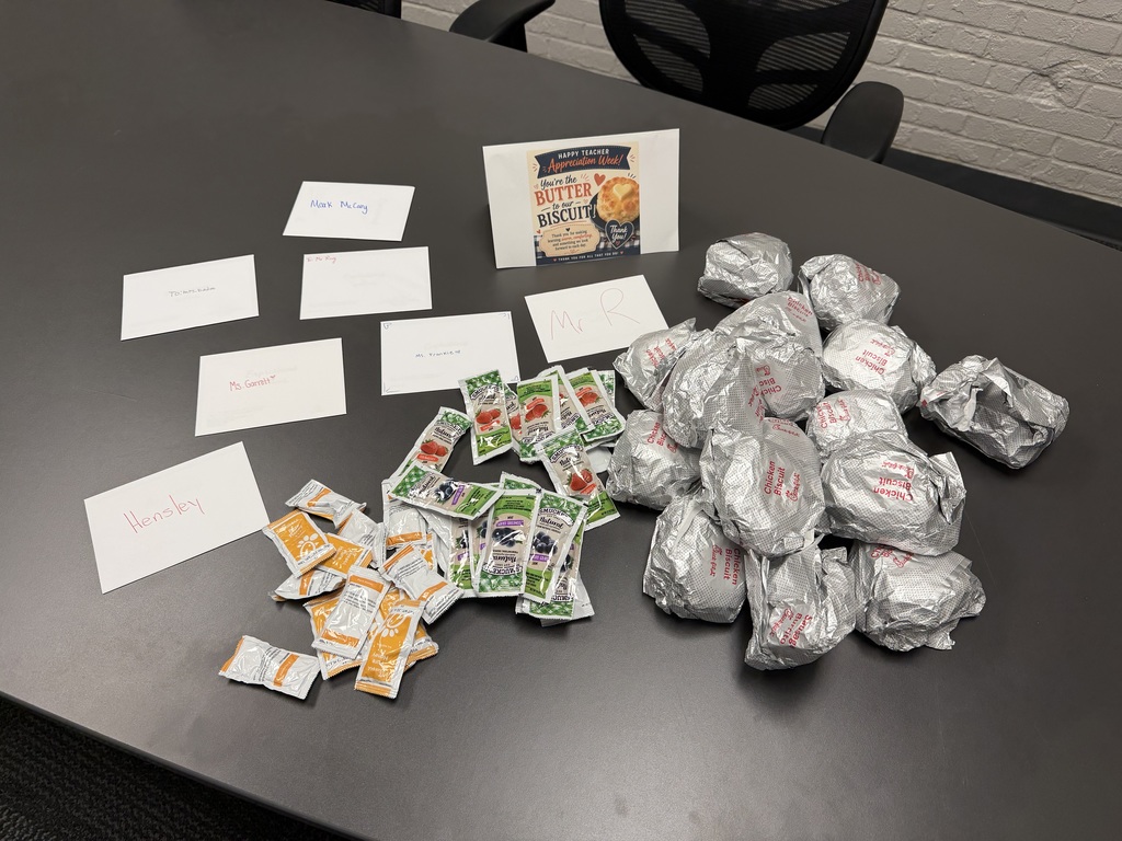Biscuits and appreciation notes for our teachers