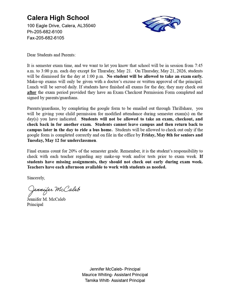 Exam Letter