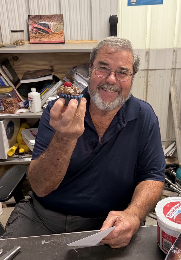 Mr. Horton with his cupcake
