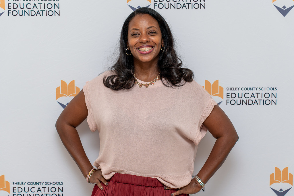 Teacher at Teacher of the Year banquet