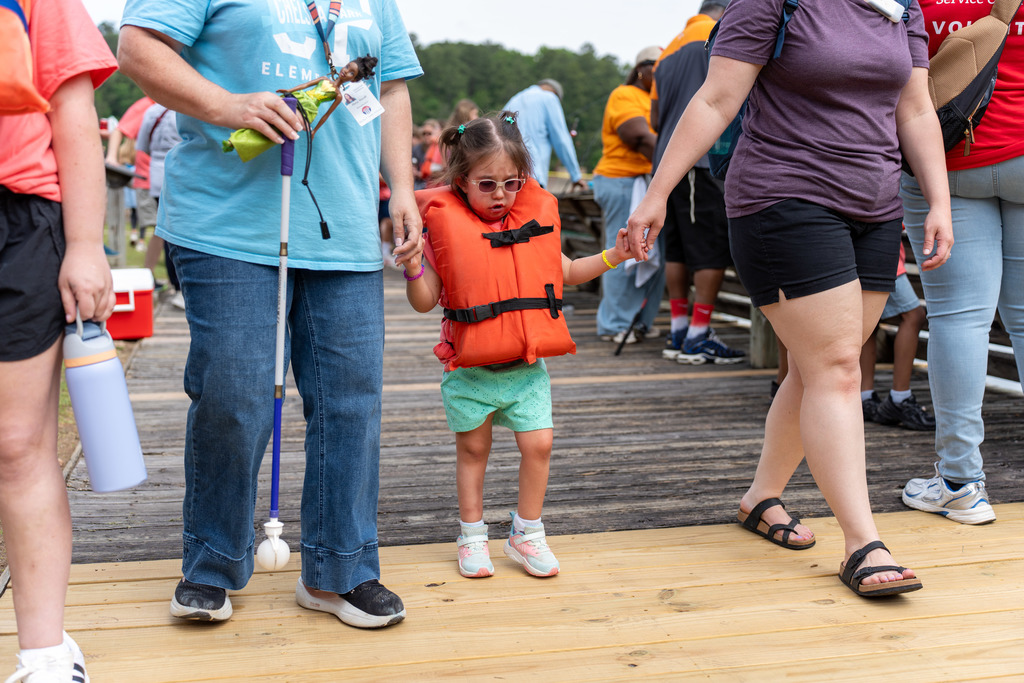 Student at the Gone Fishing event.