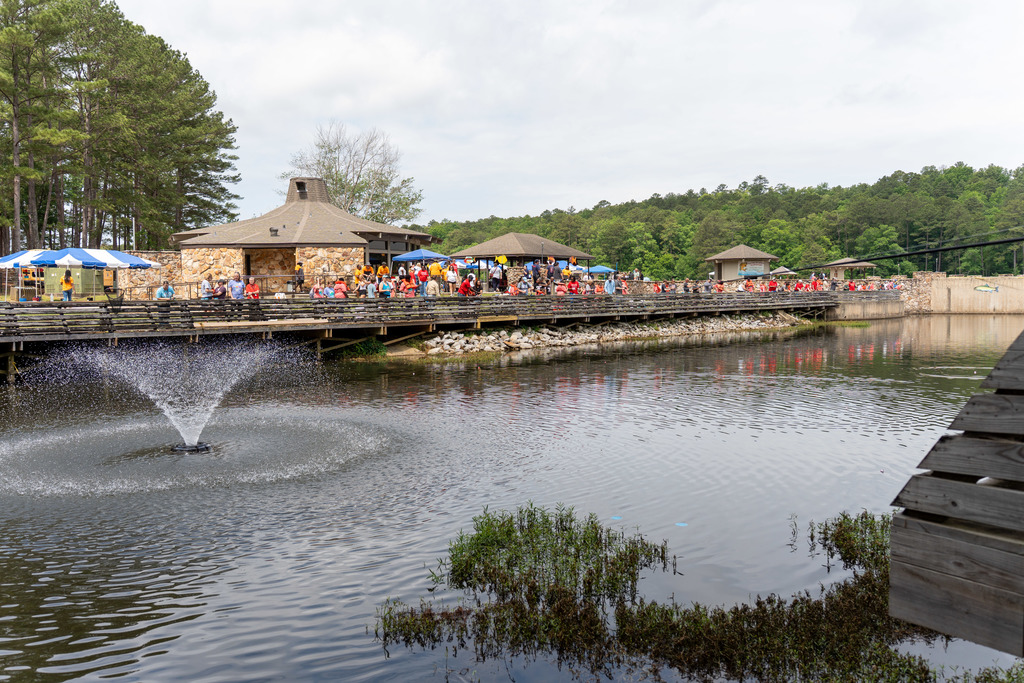 Students fish at Gone Fishing event.