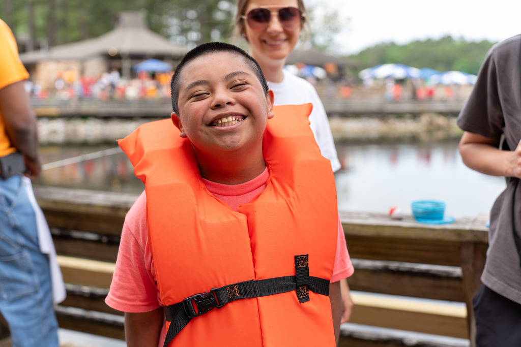 Student at the Gone Fishing event.