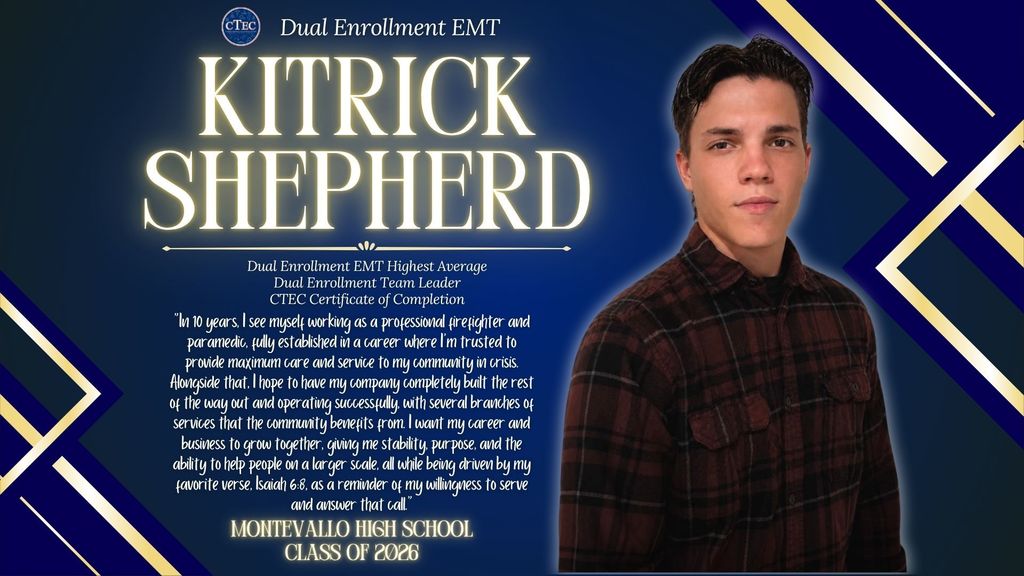 Kitrick Shepherd EMT Dual Enrollment Senior