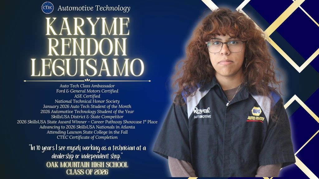 Karyme Rendon Leguisamo Auto Tech Senior Student