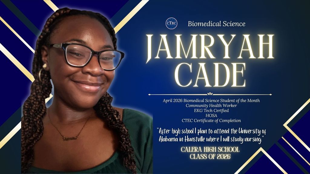 Bio Med student Jamryah Cade