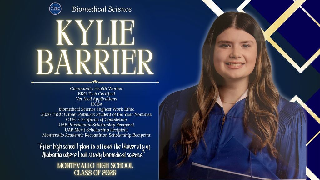 Bio Med student Kylie Barrier