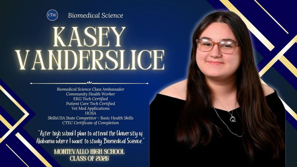 Biomed Senior Kasey Vanderslice