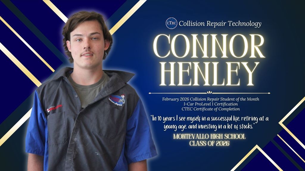 Senior Collision Repair Student Connor Henley
