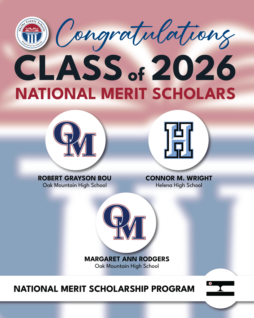 Graphic congratulating National Merit Scholars from the class of 2026