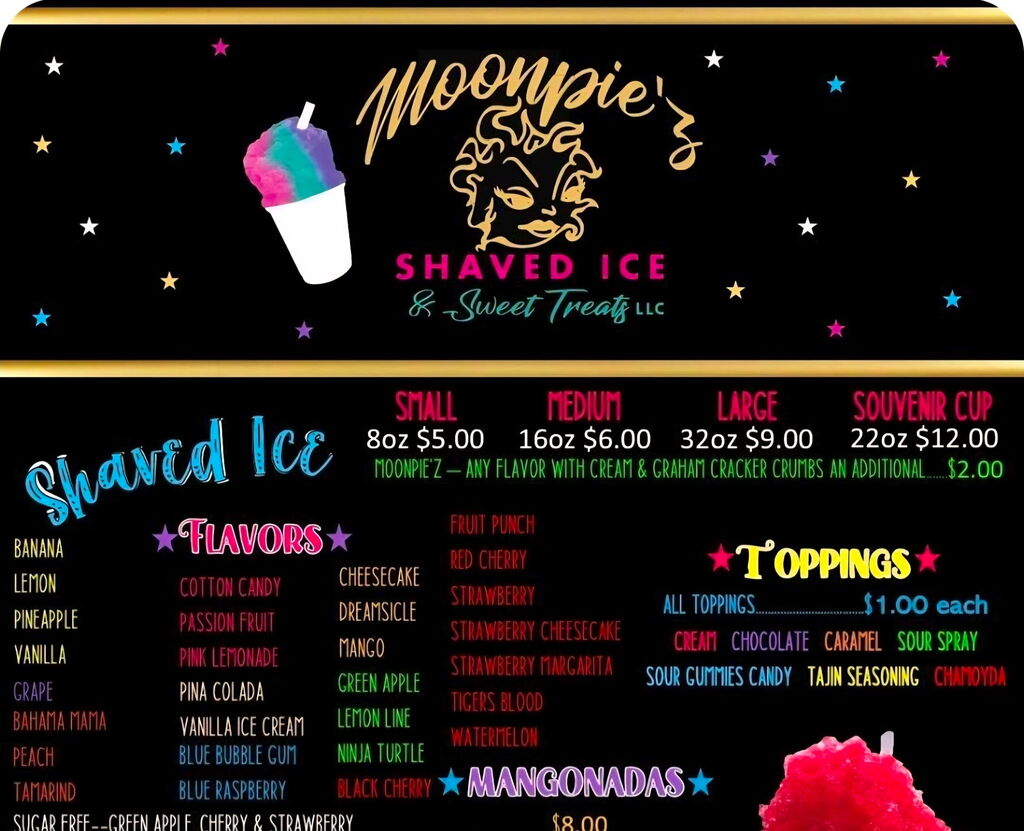 Shaved ICE menu