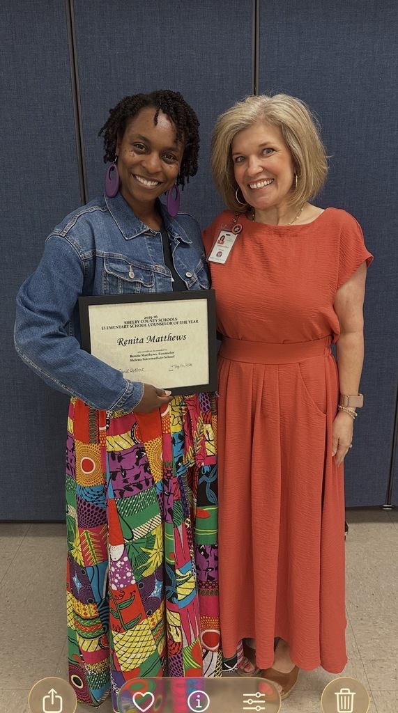Elementary School Counselor of the Year - Renita Matthews, Helena Intermediate School with Principal Sasha Baker