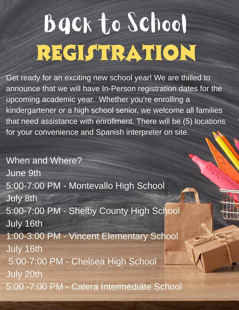 Back to School Registration