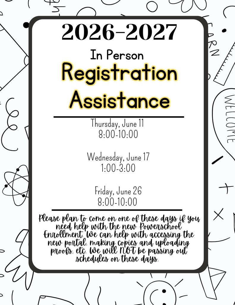In Person Registration Assistance!