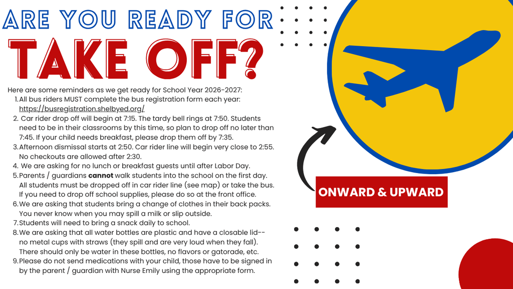 Take Off Reminders for Back to School