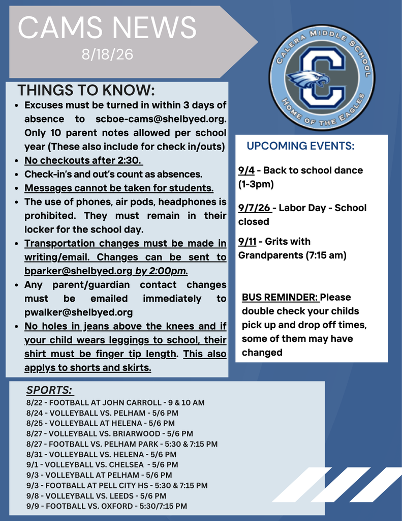 CaMS Newsletter 8/18/26