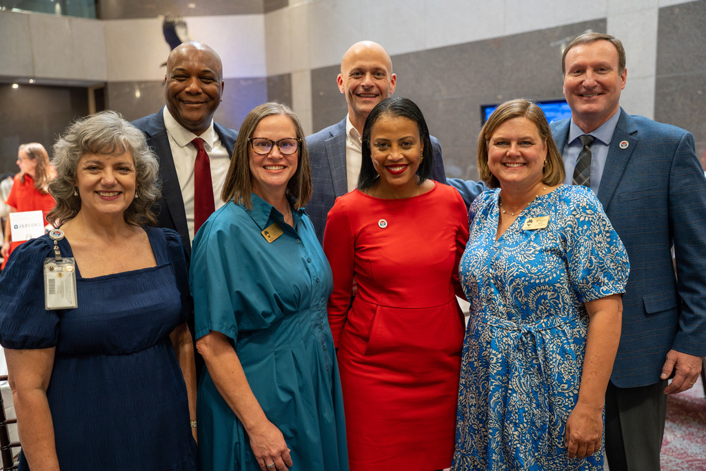 Shelby County leaders and Education Foundation Board members pictured at the Birmingham Business Alliance Luncheon