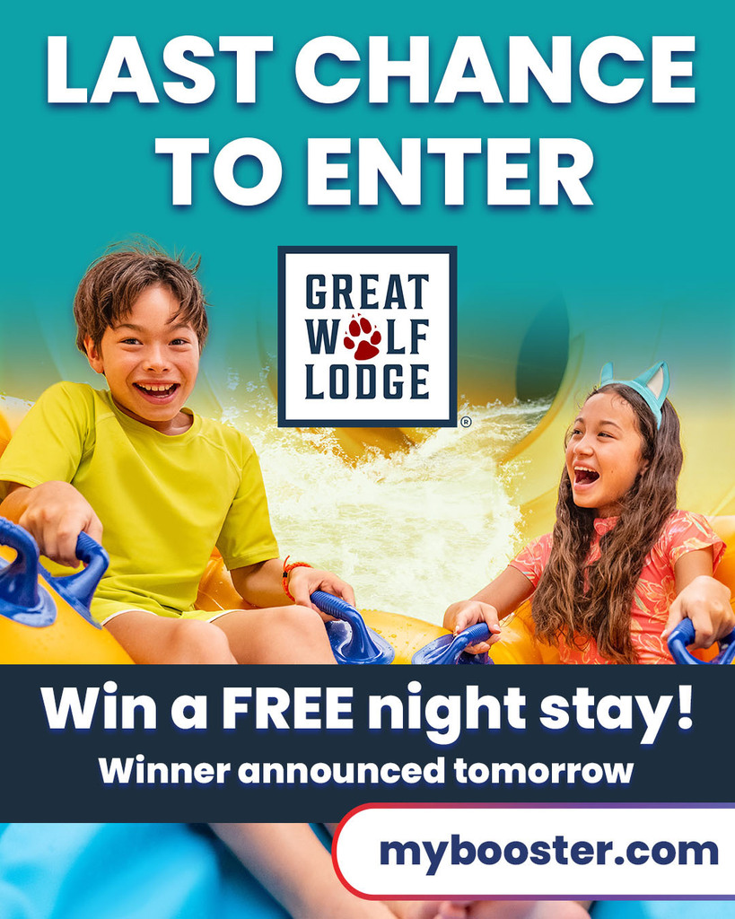 Last Chance to Enter for a Free Night at Great Wolf Lodge Flyer