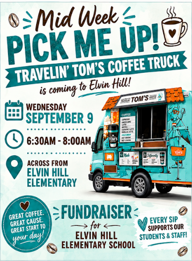 Tom's Coffee Truck Sept 9 6:30-8:00
