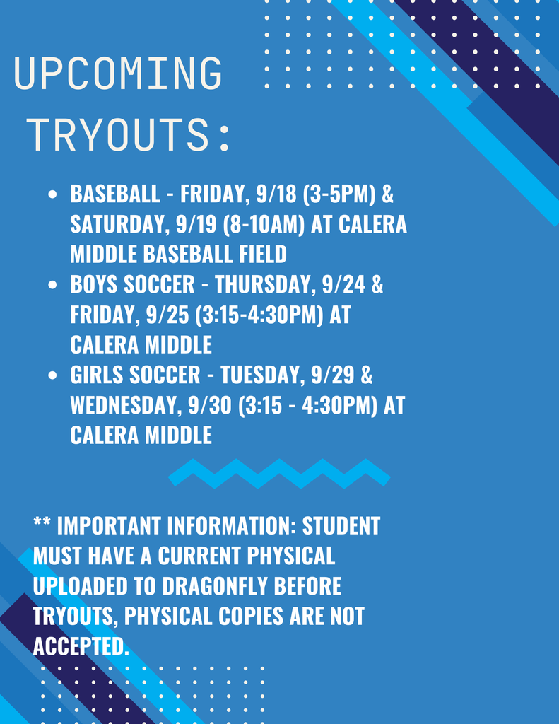 CaMS Upcoming Tryouts