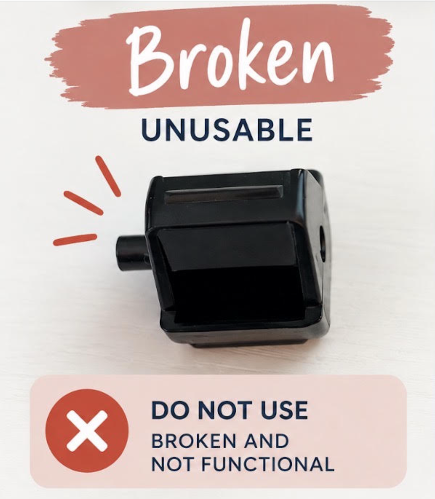 an image of a standard manufactured tape roller that would often break and make the tape dispenser unusable