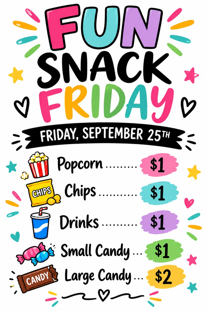 fun snack Friday flyer 