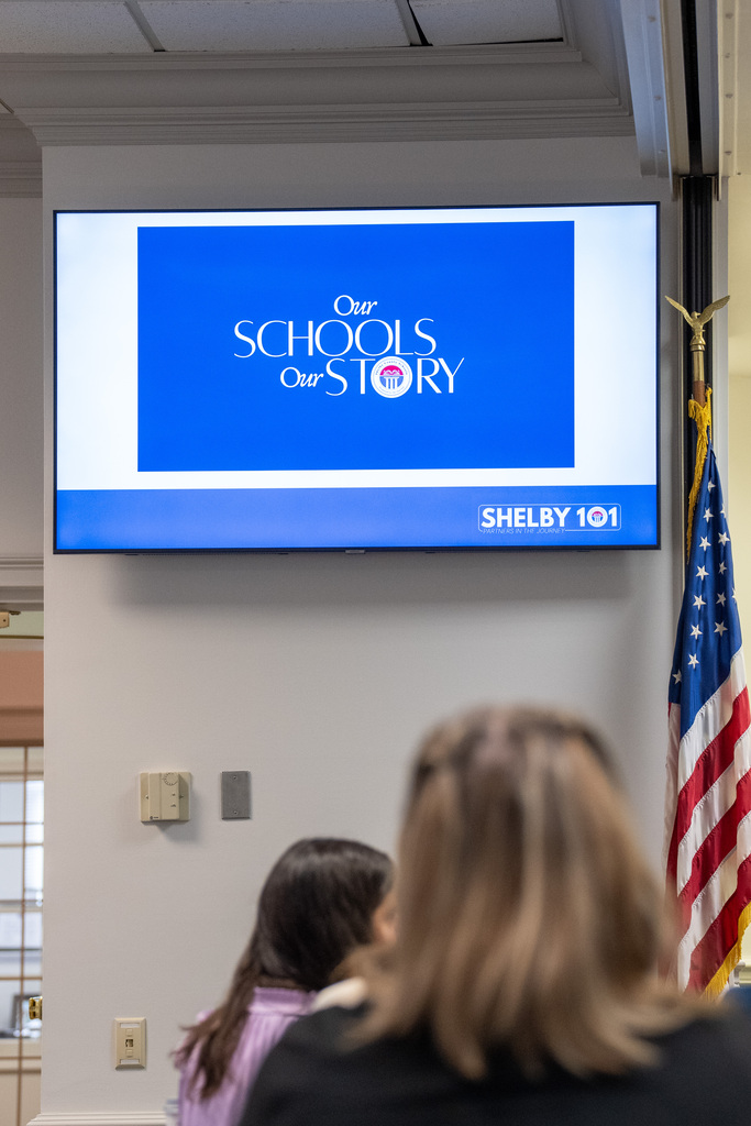 A video playing for Our Schools Our Story