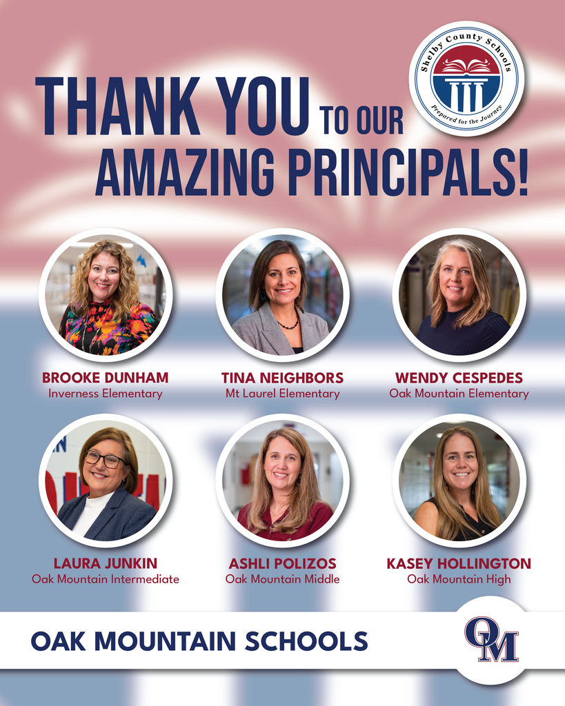 Pictures of principals from the Oak Mountain Zone