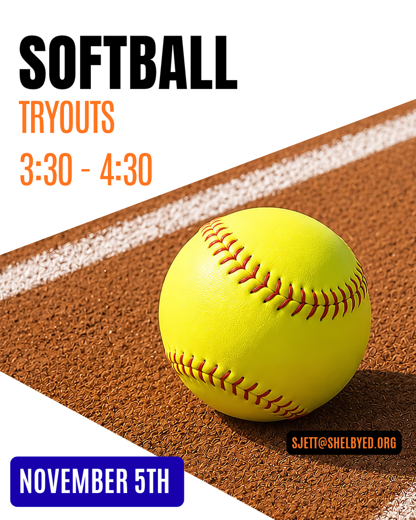 Softball Tryouts November 5th 3:30 to 4:30 at MHS field