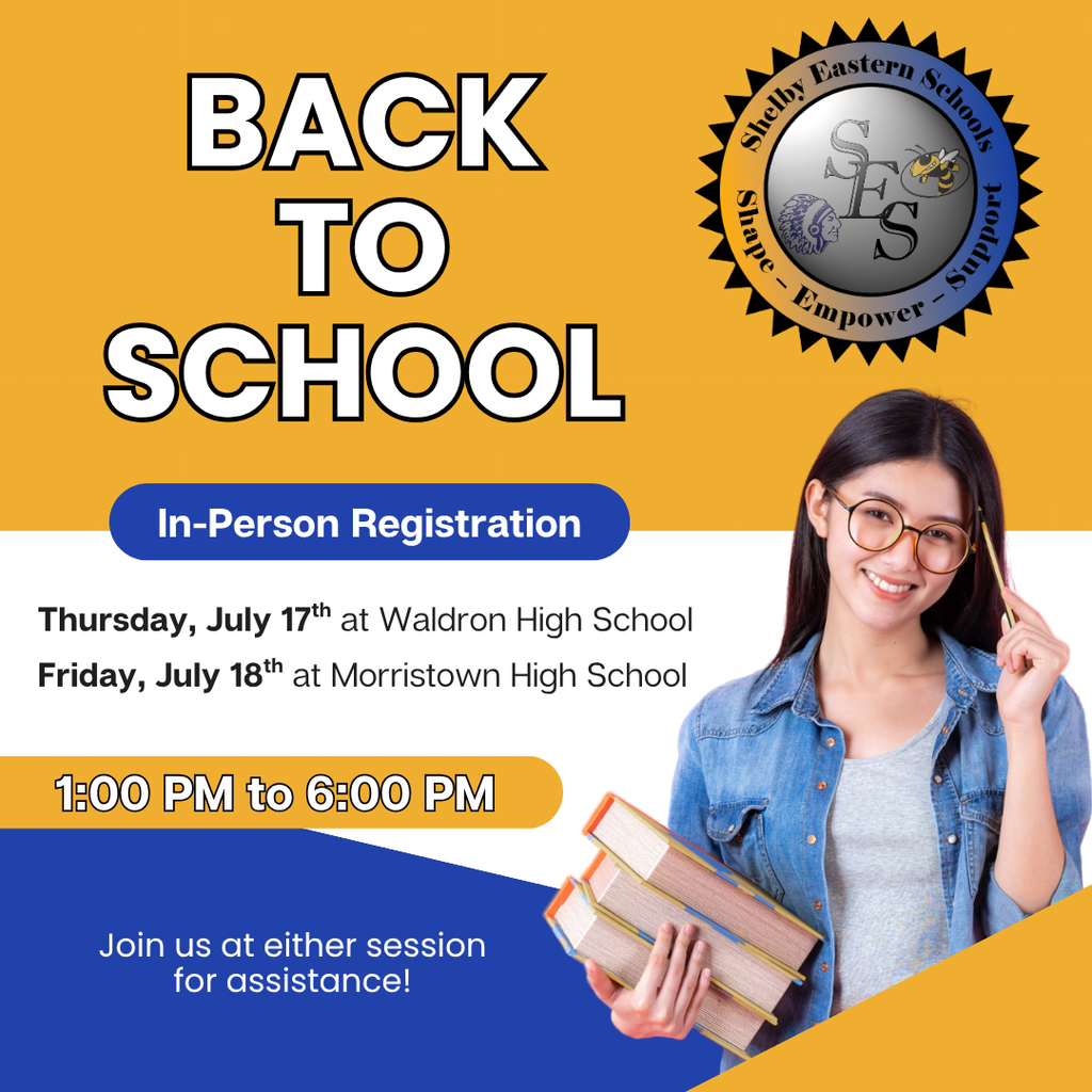 In-Person Registration 7/17 at WHS and 7/18 at MHS