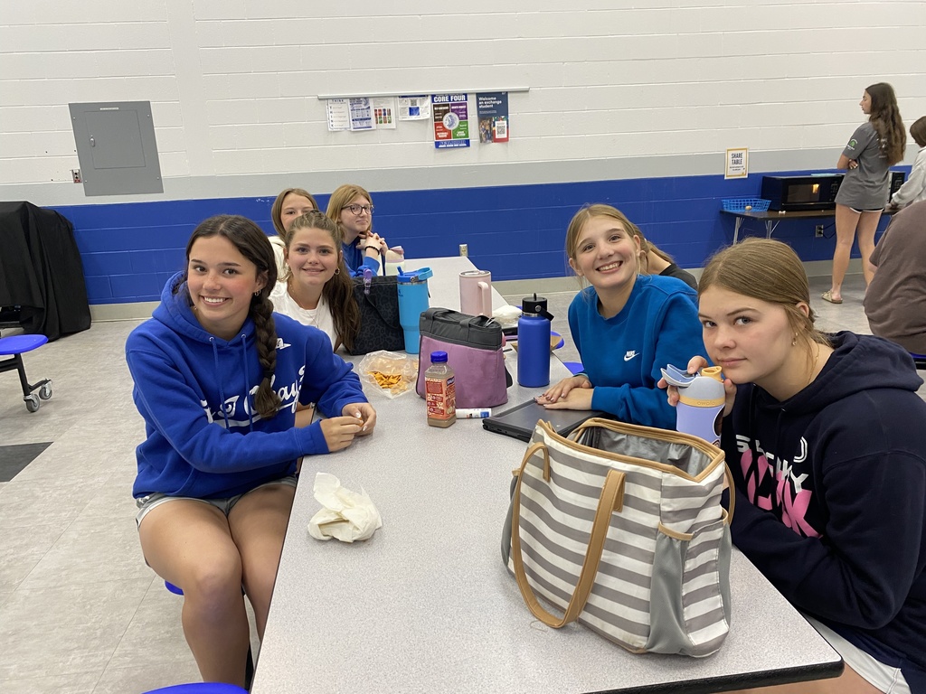 students at lunch