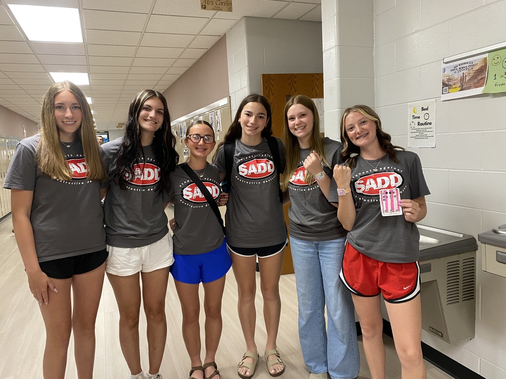 students in the hallway