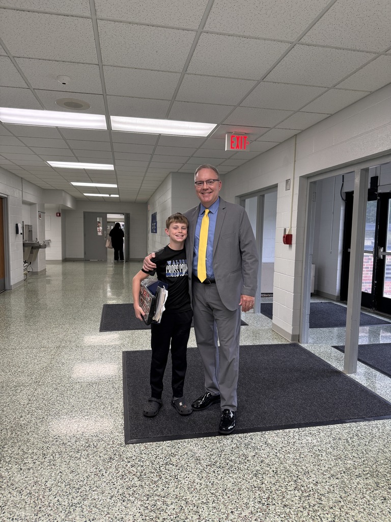 Mr. Ketchum posing with one of our 6th graders