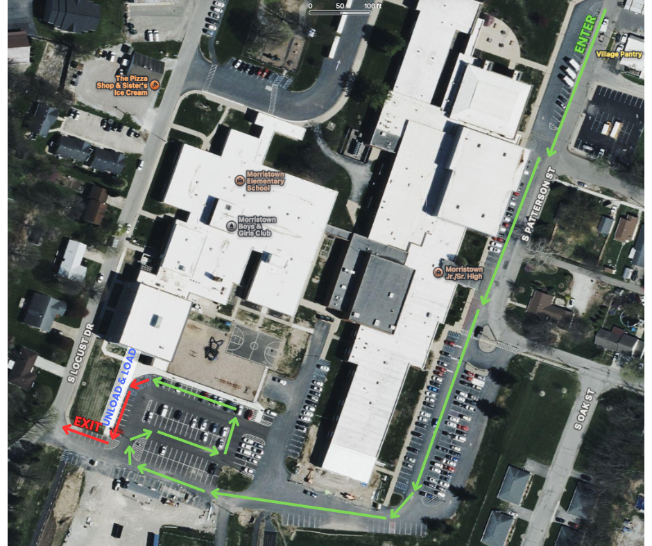 Aerial map of Morristown Schools