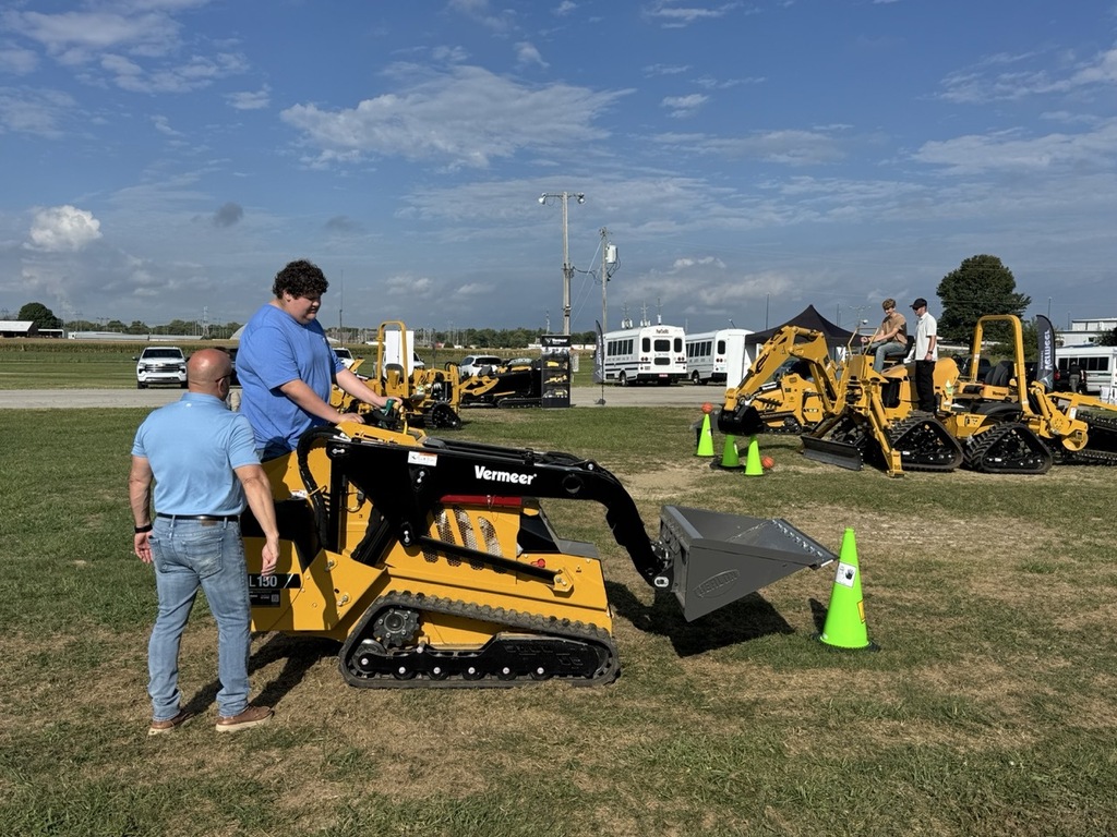 students on equipment