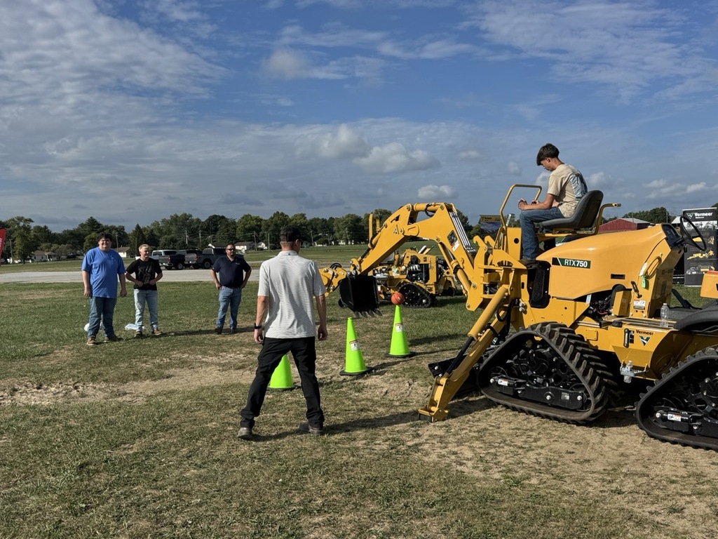 student operating equipment