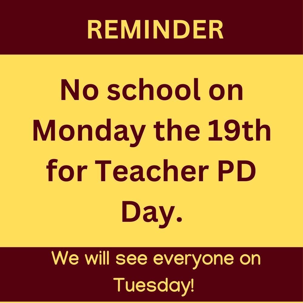 No school on 19th