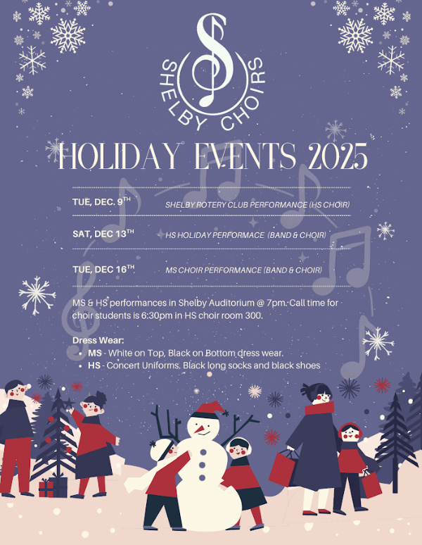 Shelby Choir Holiday Events 2025