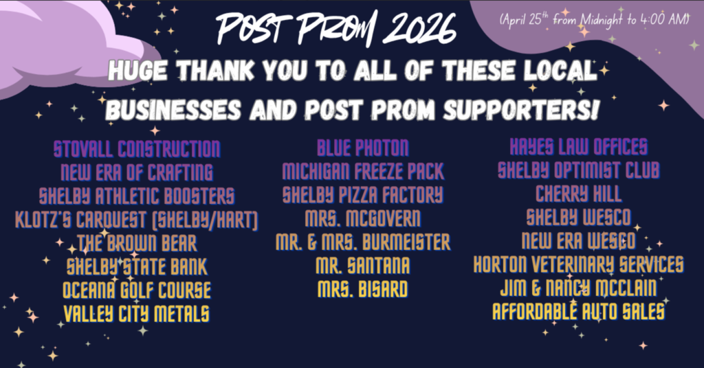 Final Thank You Post Prom Sponsorship List 2026