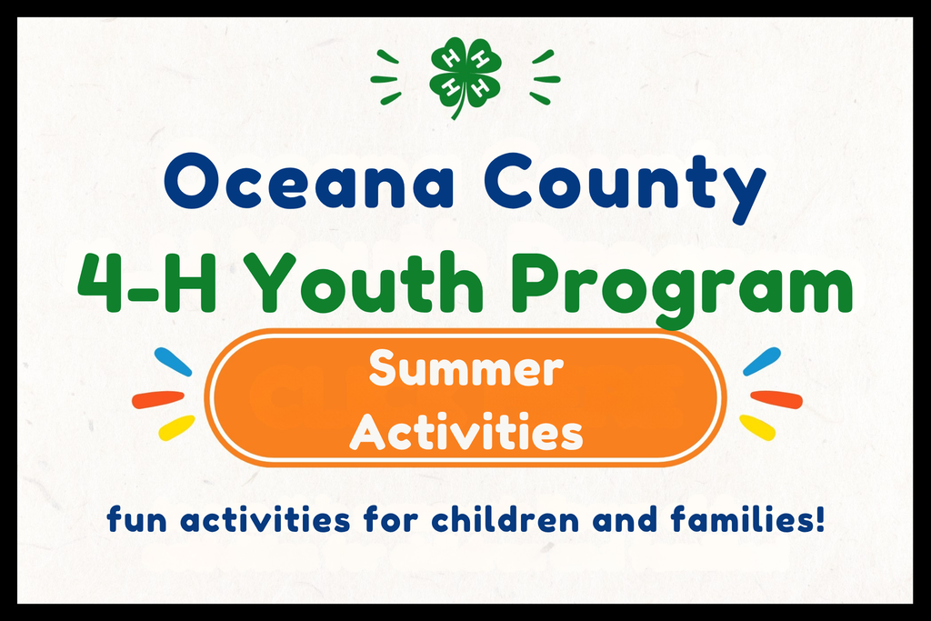 Oceana County 4H Youth Summer Program 2026